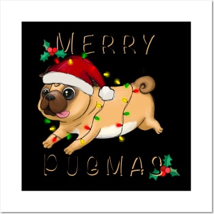 Merry Pugmas Posters and Art